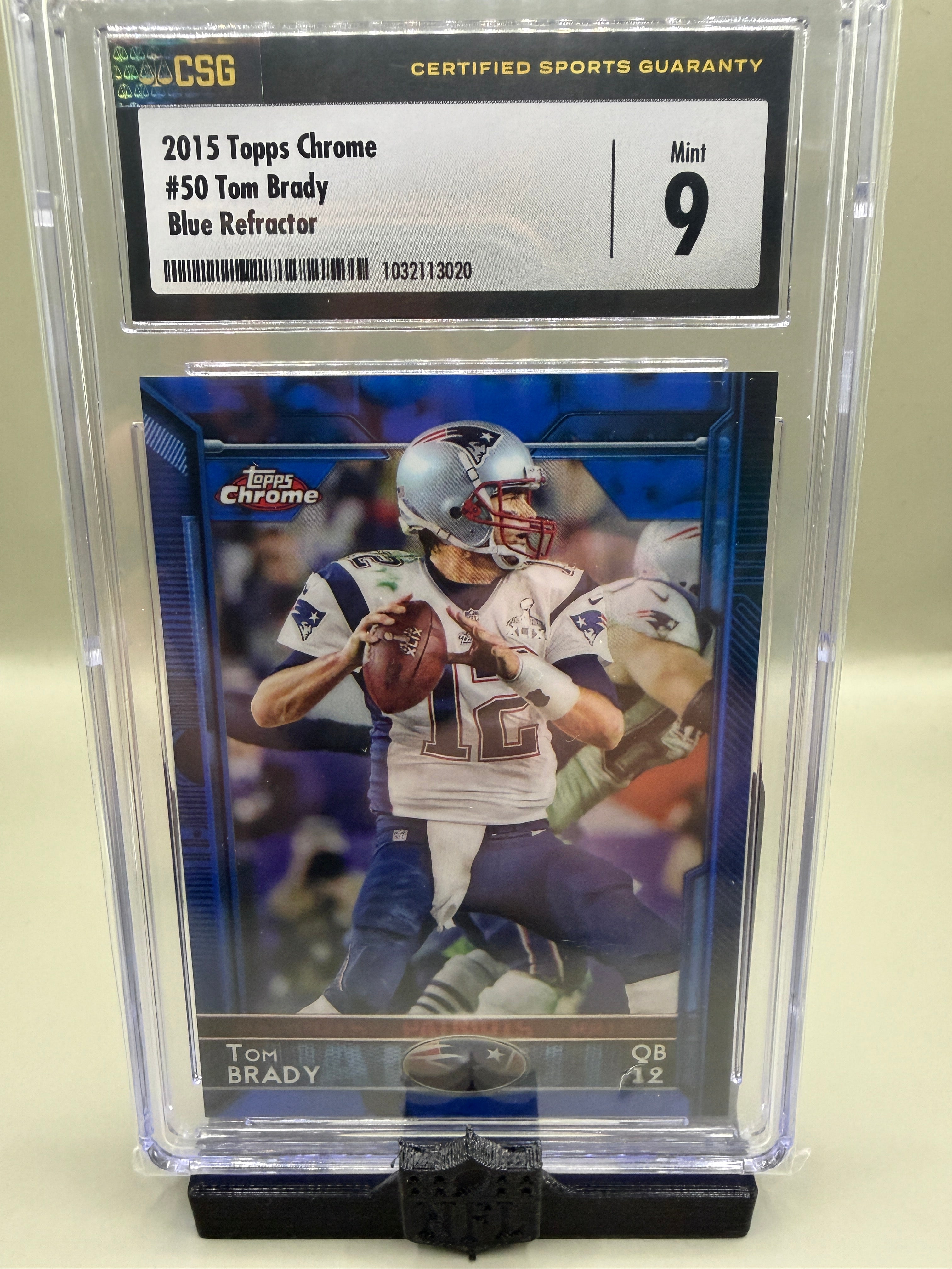 Brady Topps chrome blue refractor
