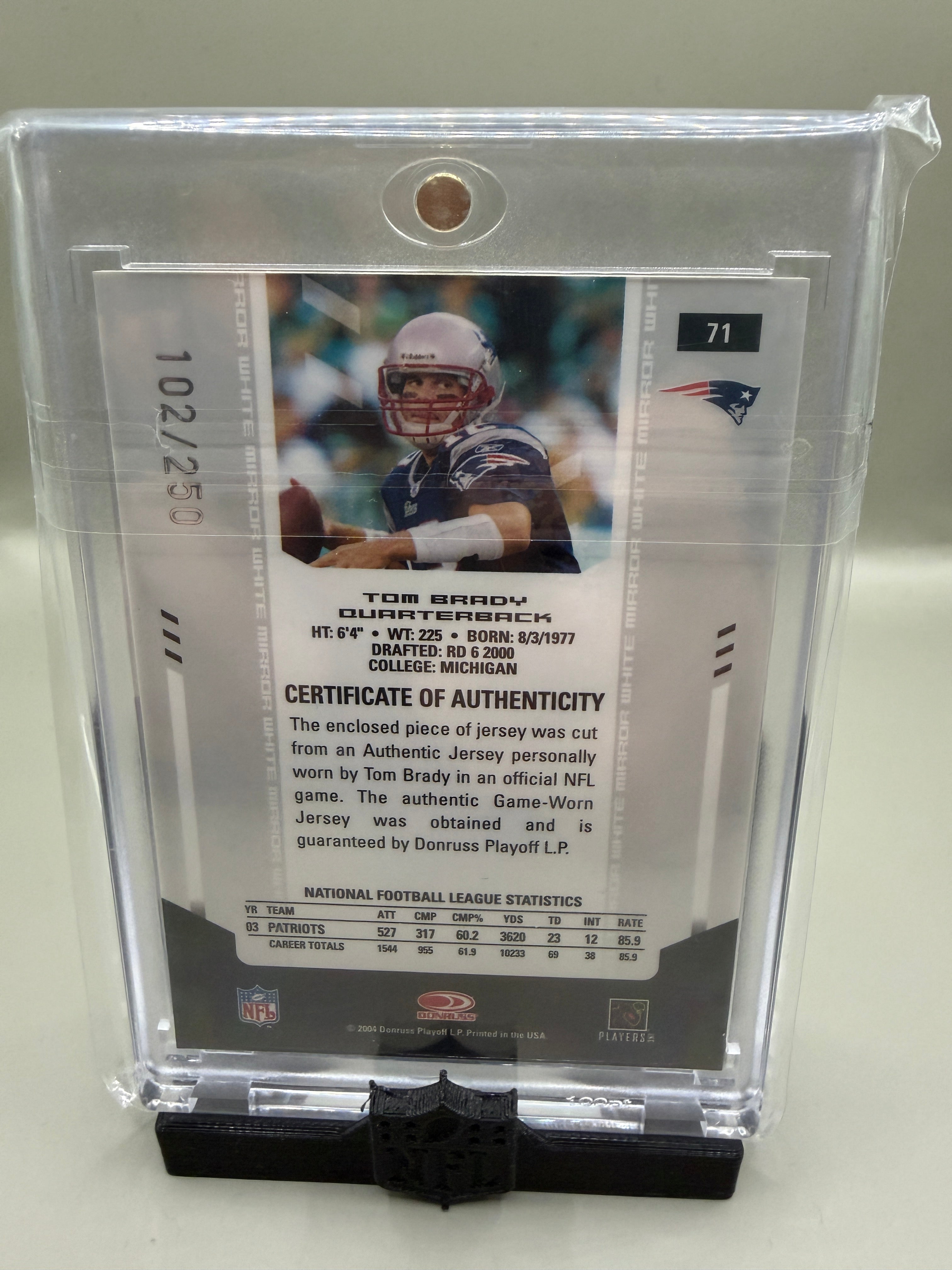 Tom Brady Game Worn /250